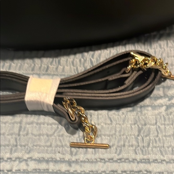 Black Crescent Hobo Bag with Adjustable Strap - Picture 6 of 8